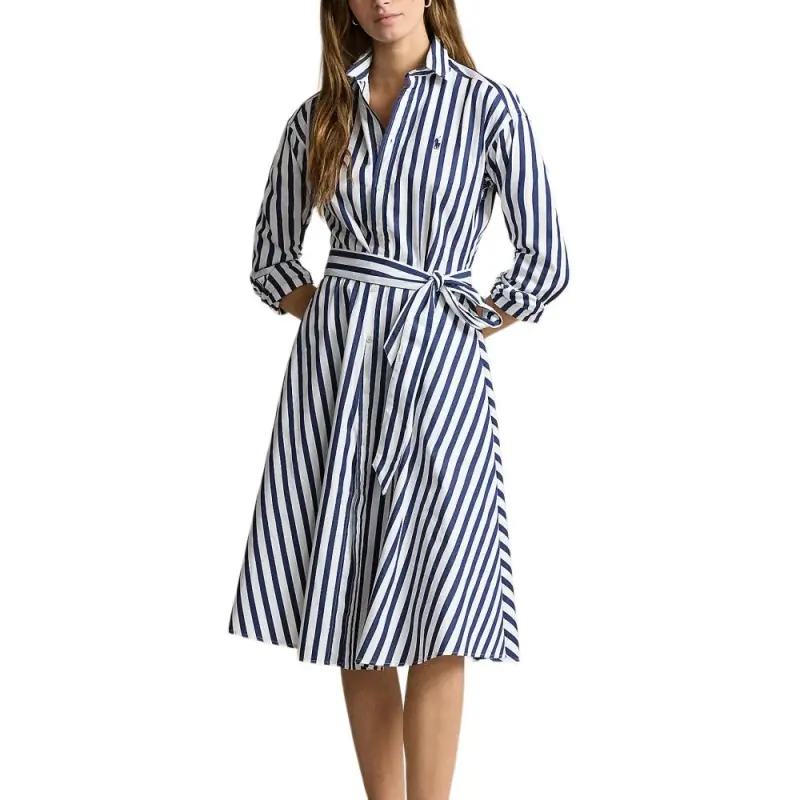 Polo Ralph Lauren Long Sleeved Dress Women's Marine Blue-4