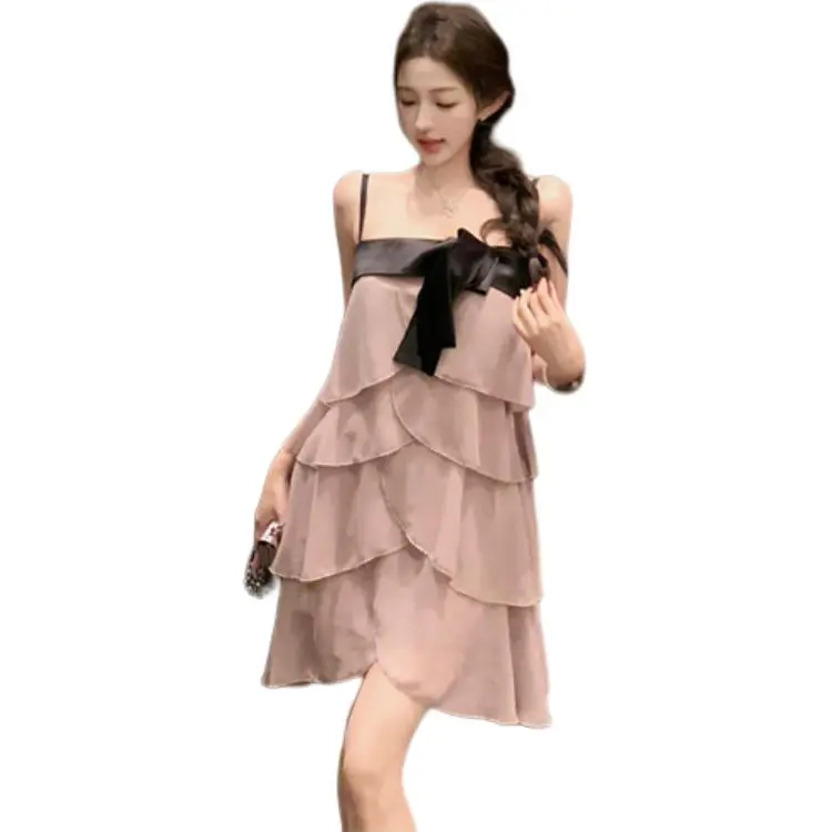 Mu Xiao Xin Slip Dress Women's Light Gray Purple-3