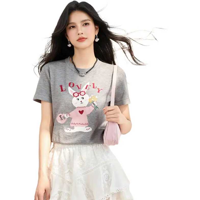 La Chapelle T Shirts Women's Gray-3