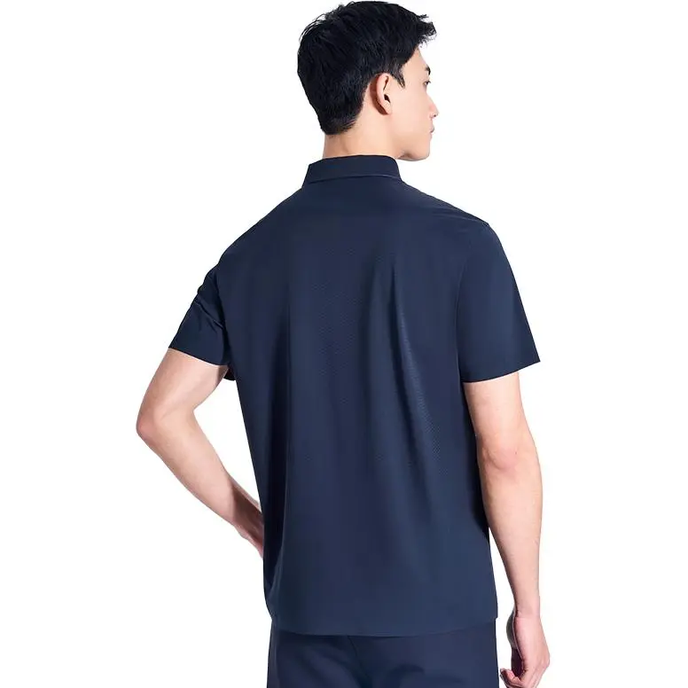 Shu family Polo Shirts Men Navy Blue-1