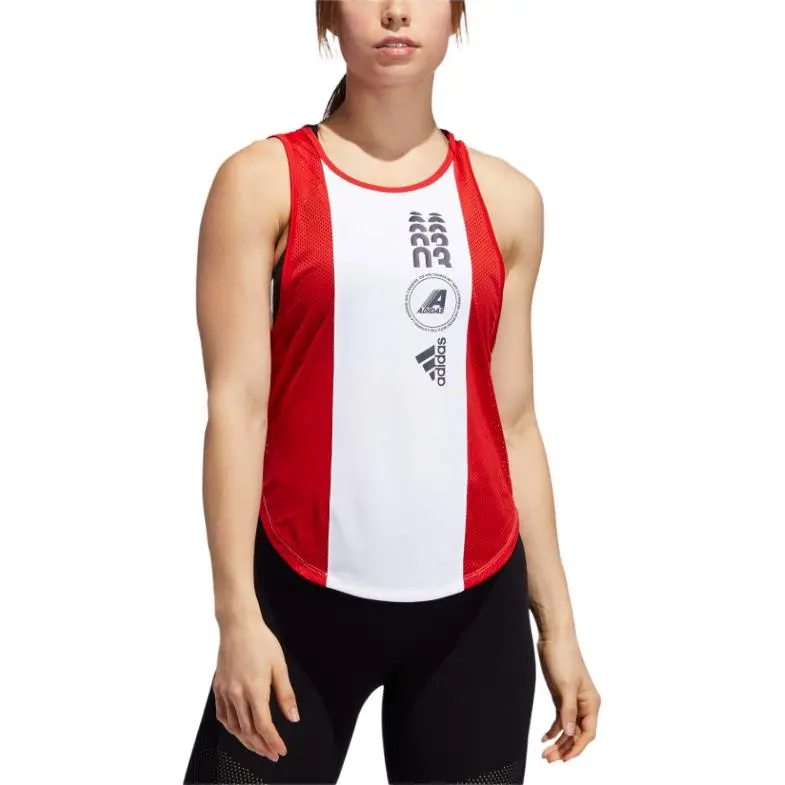 Adidas Moto Climacool Sport Vests Women's White/Scarlet-2
