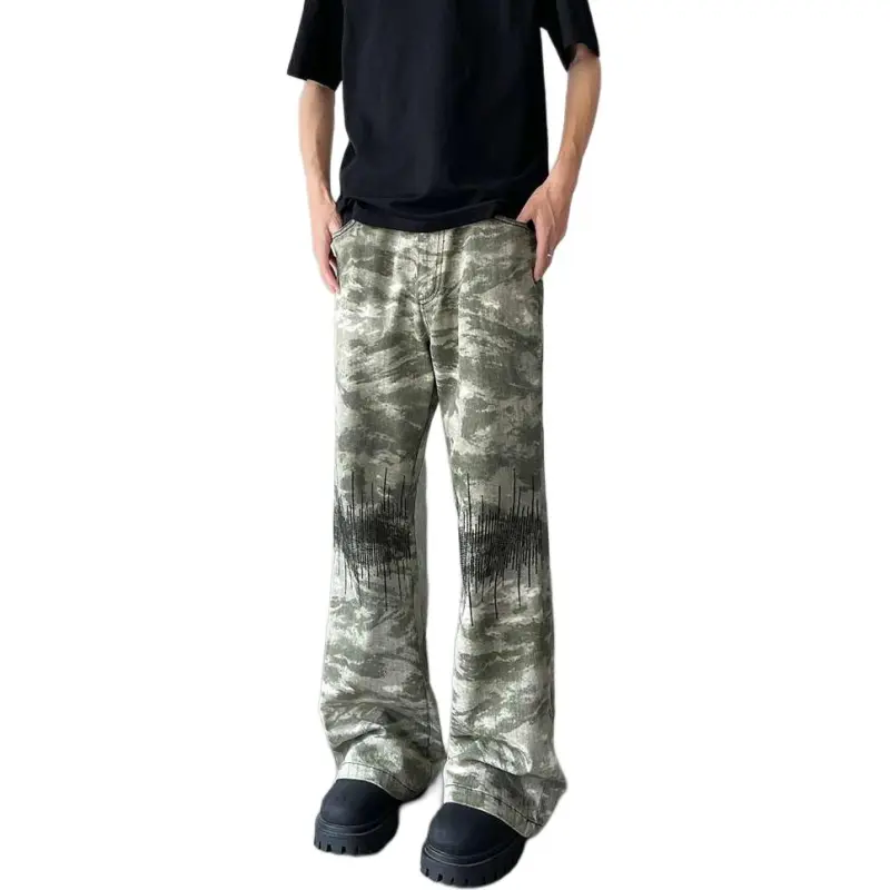 PAINT STAIN Jeans Unisex Camouflage-3