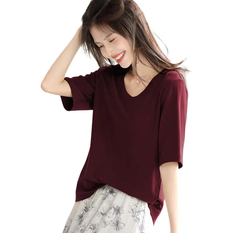 XWI T Shirts Women's Red-4