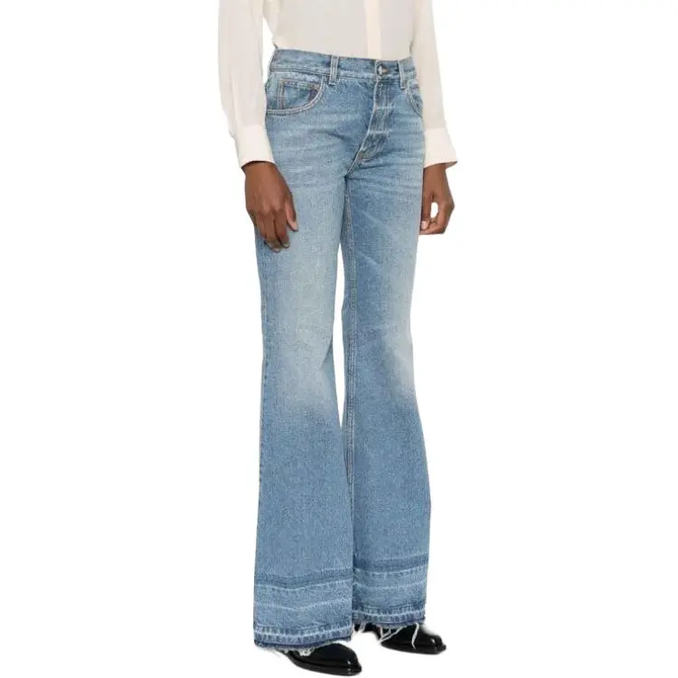 Chloé Frayed Edge Flared Jeans-3