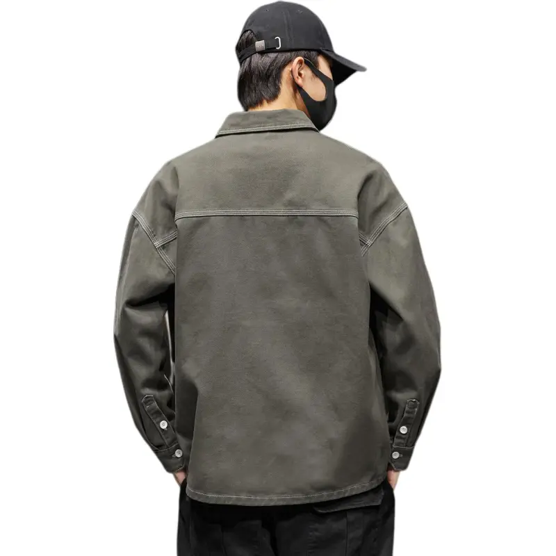 Tonlion Denim Jacket Unisex Dark Gray-1