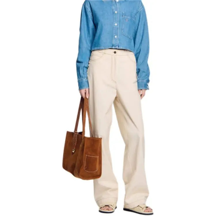 Sandro Cotton Trousers-1