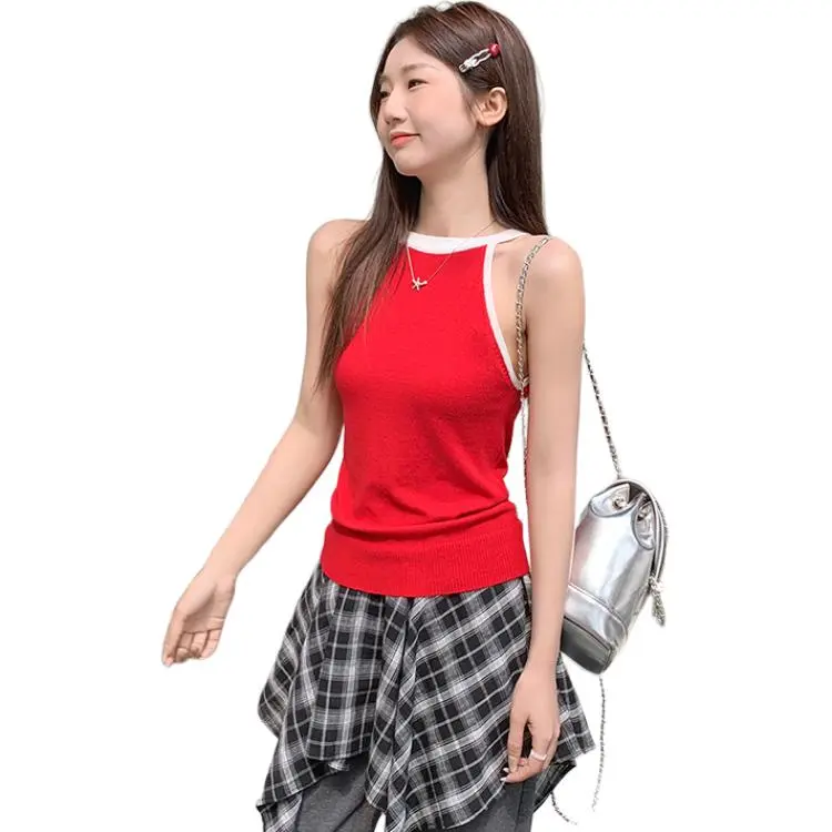 Mu Xiao Xin Knitwear Women's Red-3
