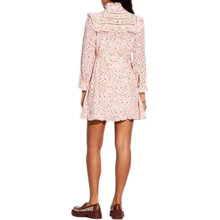 COACH Long Sleeved Dresses Women's Pink-2