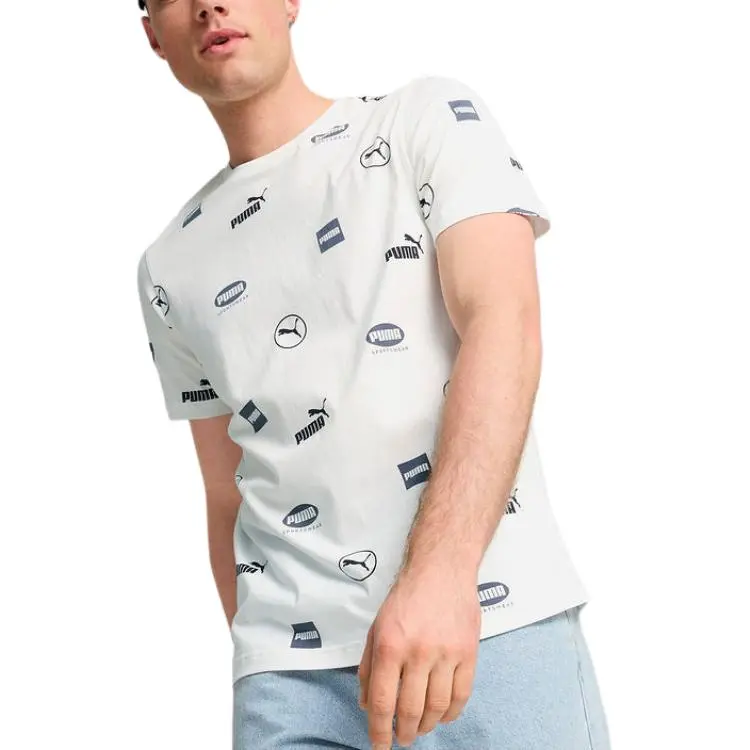 PUMA T Shirts Men White-2