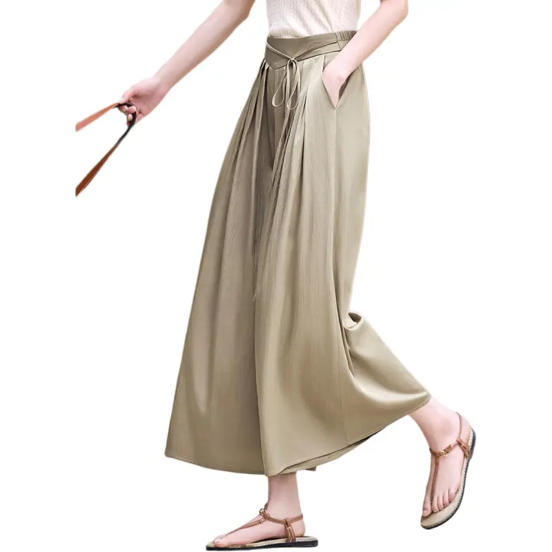 XWI SS24 Casual Pants Women's Gray Pea Green-1