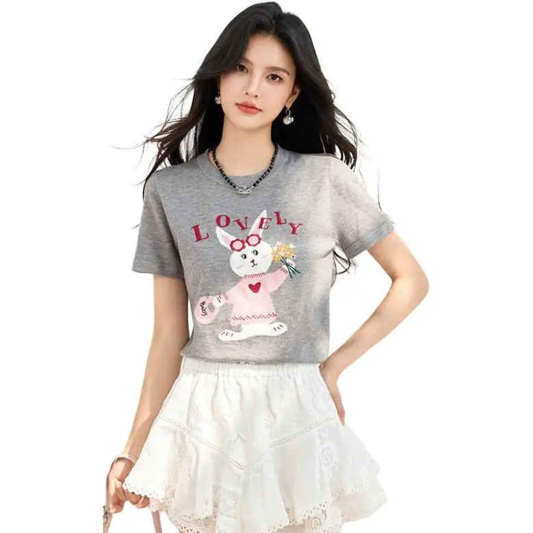La Chapelle T Shirts Women's Gray-2