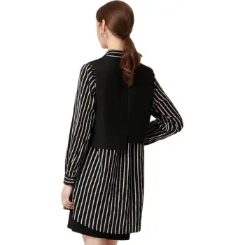 FENHONGMALI Shirt Matching Set Women's Black