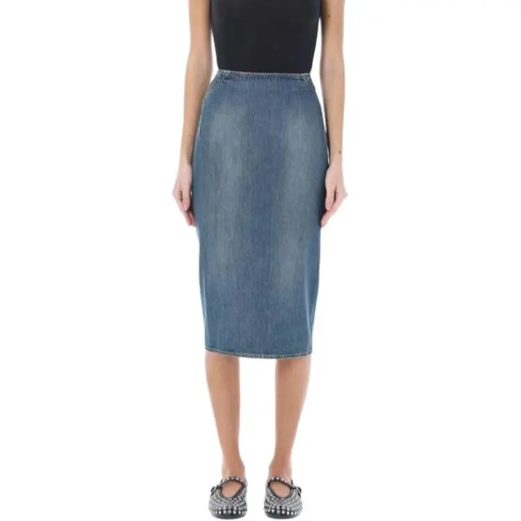 Alaia Pencil Denim Skirt-2