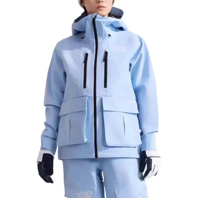 THE NORTH FACE City Outdoor Collection Waterproof And Windproof To Keep Warm Windbreaker Jacket Women's Cornflower Blue-1