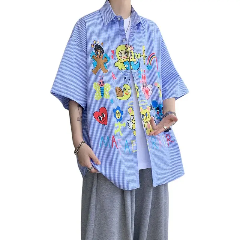 Ang2 Stu Shirts Unisex Light Blue Plaid-3