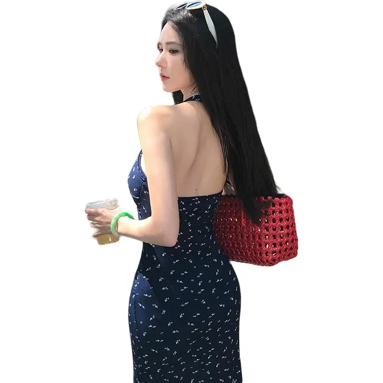 Dior Beauty Slip Dresses Women's Navy Blue-1