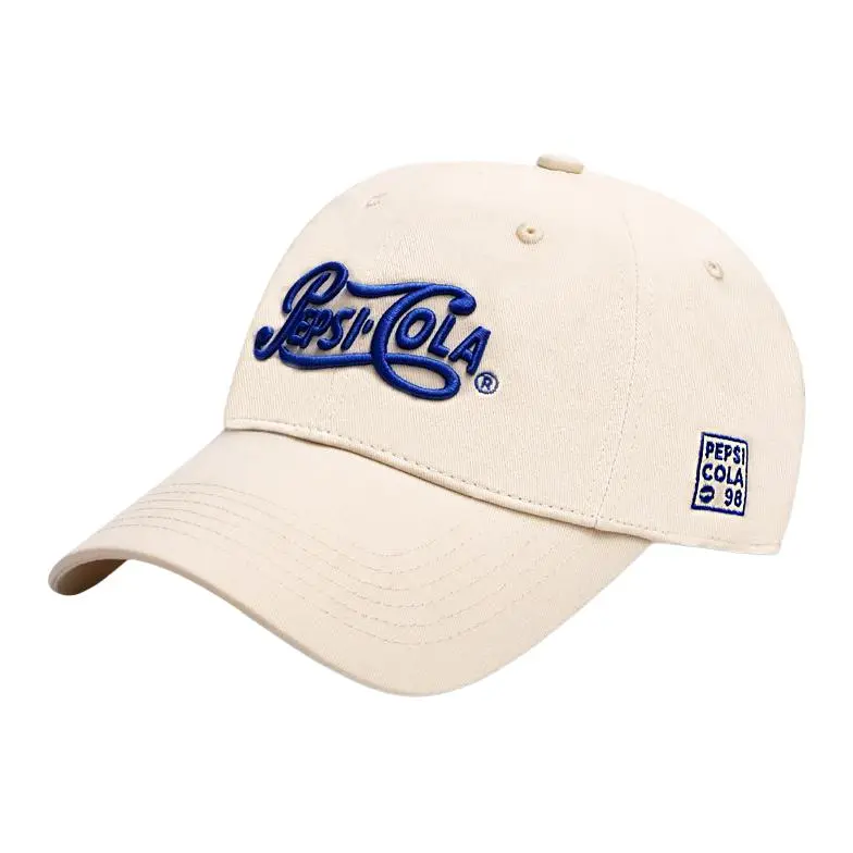 Pepsi Comfortable Cotton Sun Protection Sun Protection Baseball Cap Unisex Ecru-4