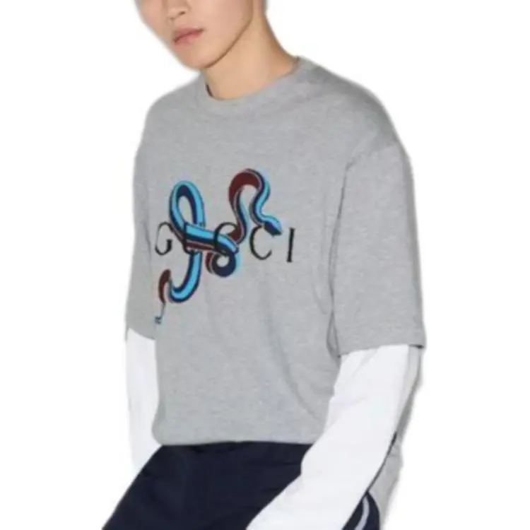 GUCCI SS25 T-Shirt Men's Heather Gray-3