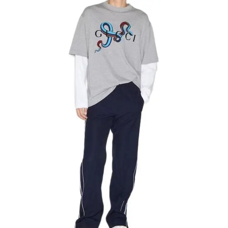 GUCCI SS25 T-Shirt Men's Heather Gray-4