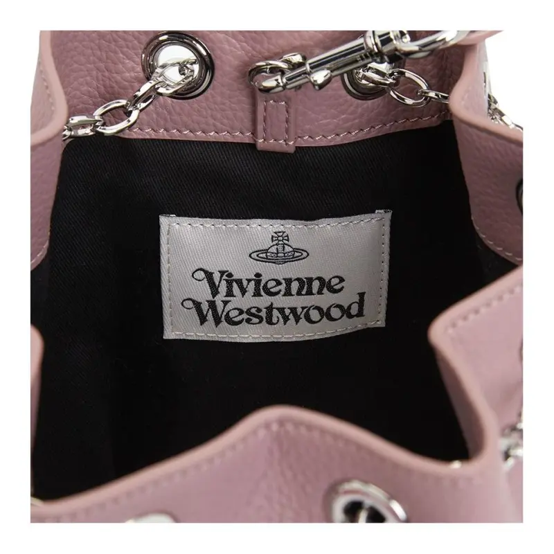 Vivienne Westwood Polyurethane Bucket Bag, Shoulder Bag, Crossbody Bag, Handbag Women's Light Purple-6