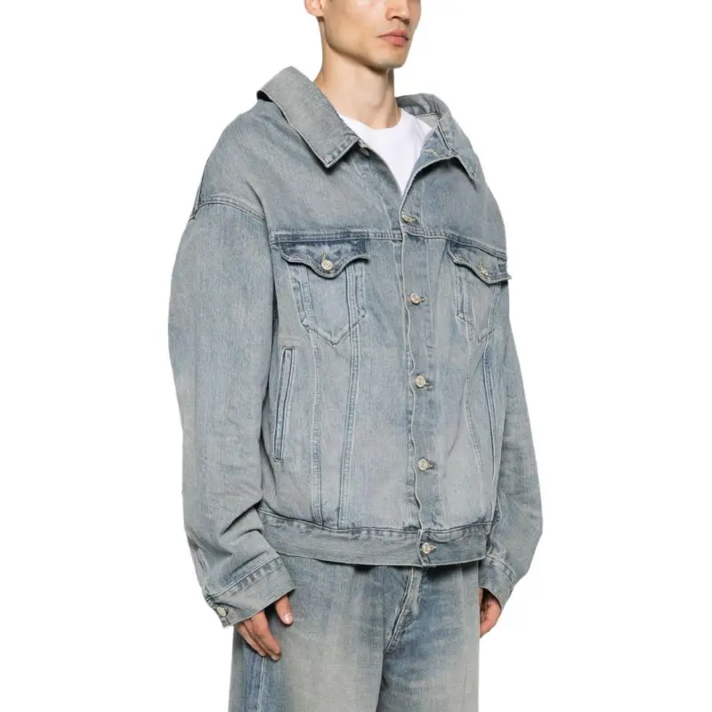 Balenciaga Collared Button Up Jacket-4