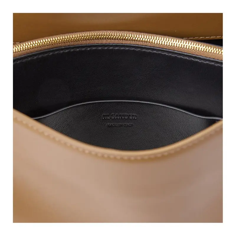 JIL SANDER Leather One Shoulder Handbag Women's Brown-6