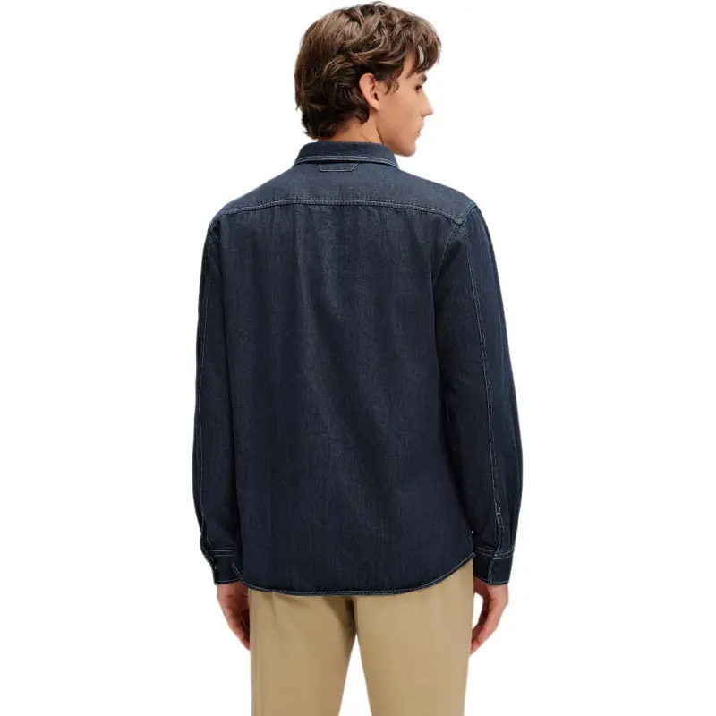 Hush Puppies Shirts Men Indigo Denim-5