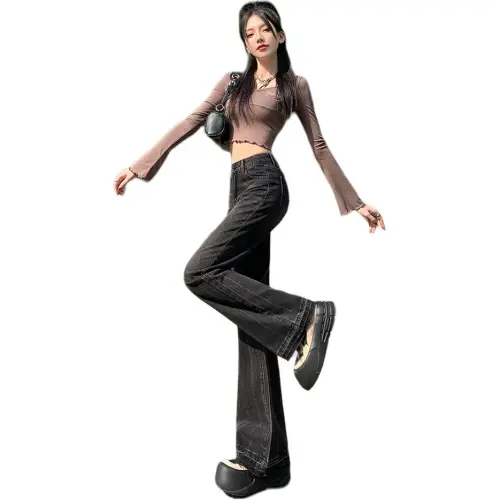 LIGEMAN Jeans Women's Black Gray