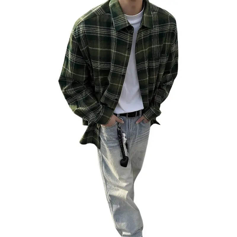 TESTUNG Knitwear Unisex Blue Brown Plaid-9
