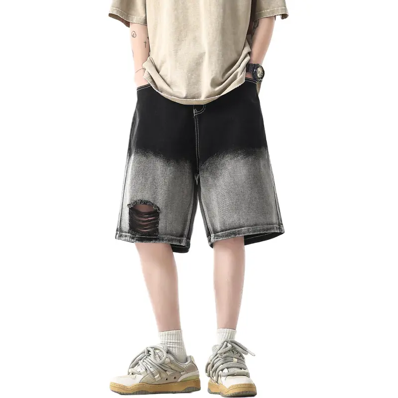 BAGE Denim Shorts Unisex-1