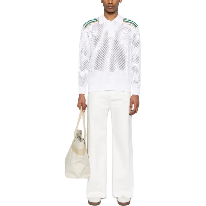 LACOSTE Open knit Polo Shirt-2