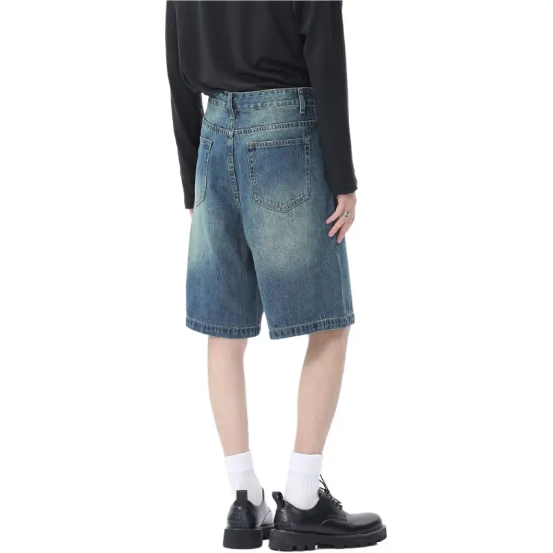 KVIV Denim Shorts Men's Vintage Blue-3