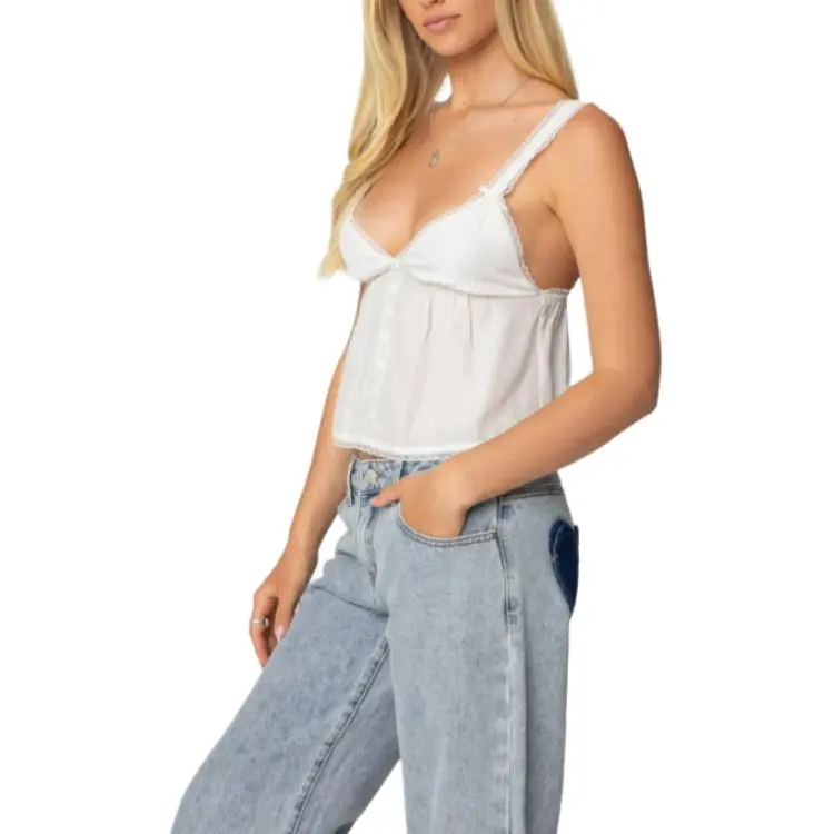 Edikted Tank Tops Women's White-2