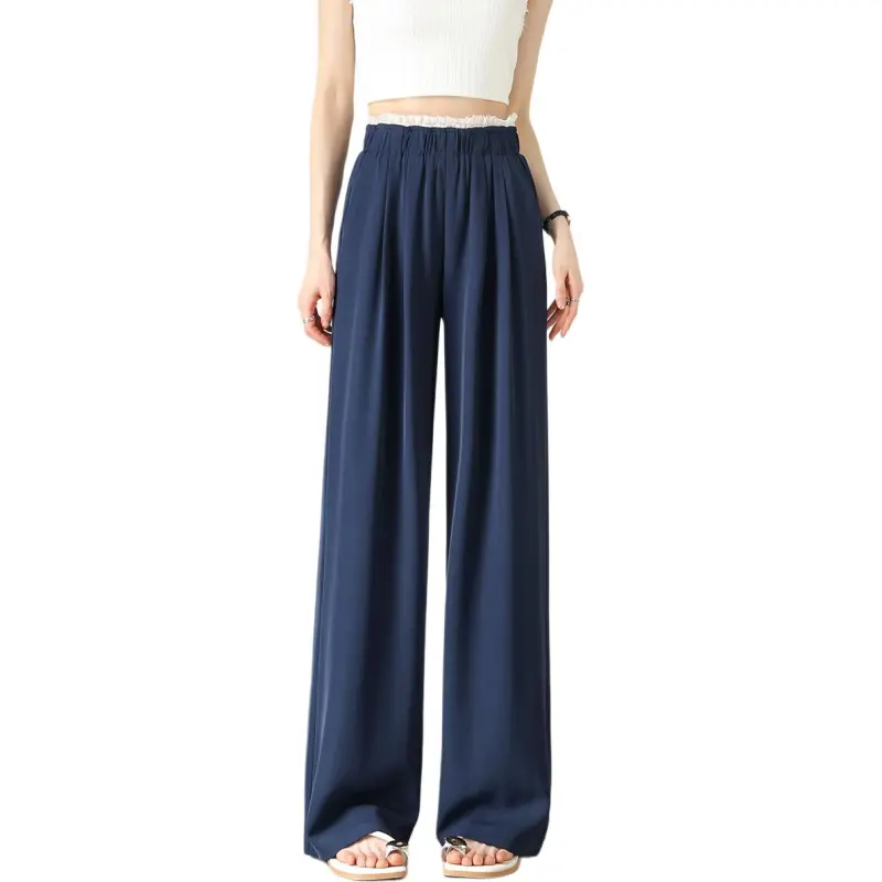 Weixi Casual Pants Women's Navy Blue-2