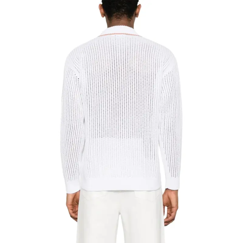 LACOSTE Open knit Polo Shirt-1