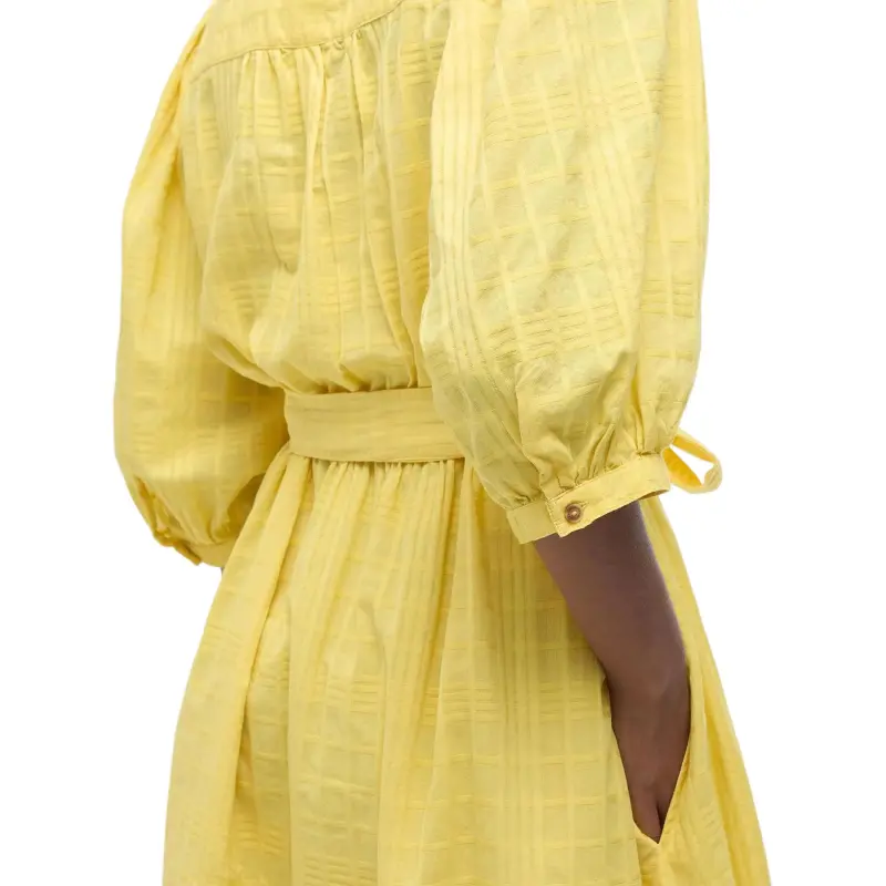 BARBOUR Long Sleeved Dress Women's Yellow-6