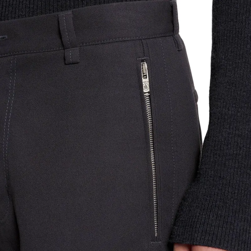 Lanvin FW24 Casual Pants Men's Black-4