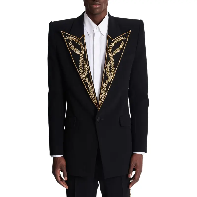 BALMAIN Embroidered collar Blazer-1