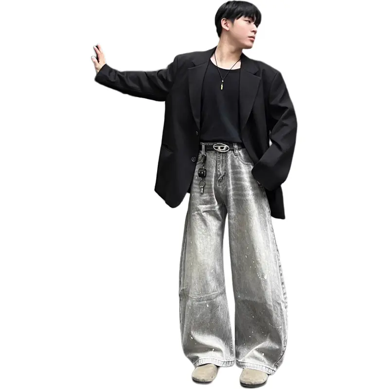 DUATOGE Jeans Men Smoke Gray -1