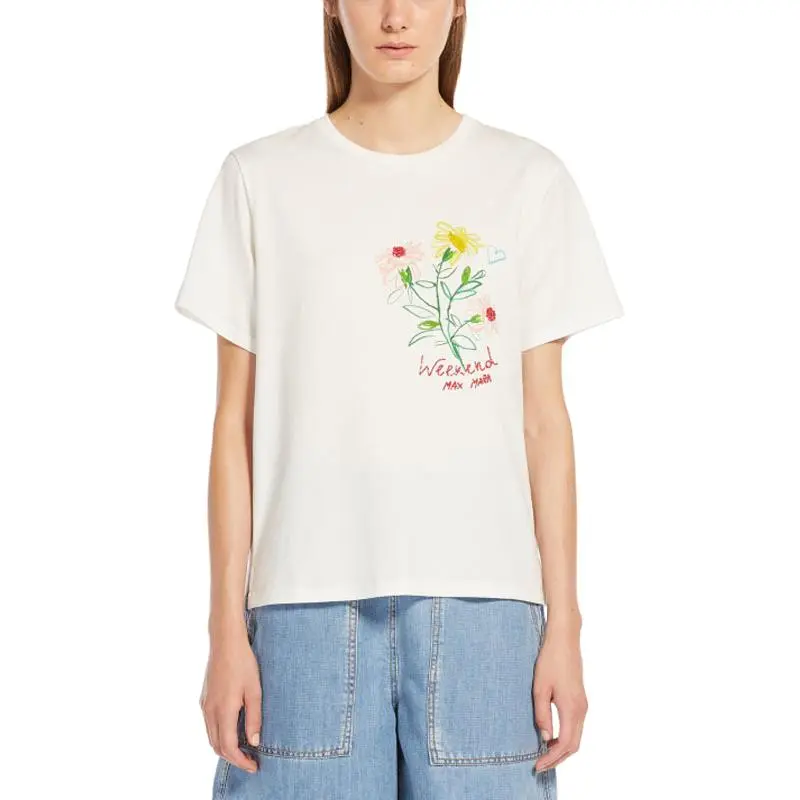 WEEKEND MaxMara T Shirt Women's White Floral-1
