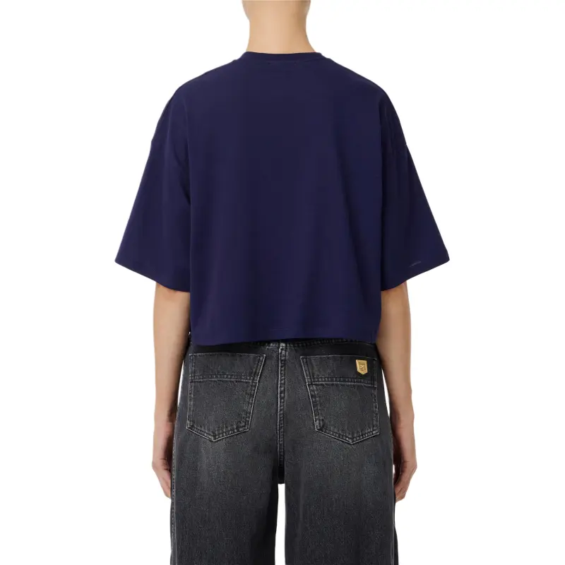 Elisabetta Franchi Cropped Logo print T shirt-1