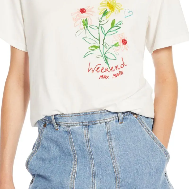 WEEKEND MaxMara T Shirt Women's White Floral-4
