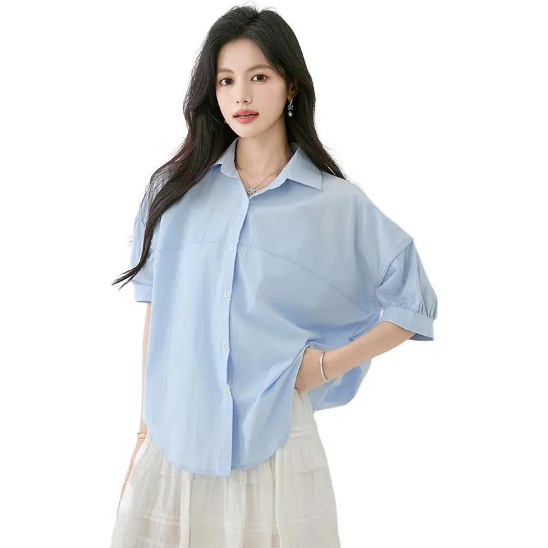 La Chapelle Shirts Women's Blue-1