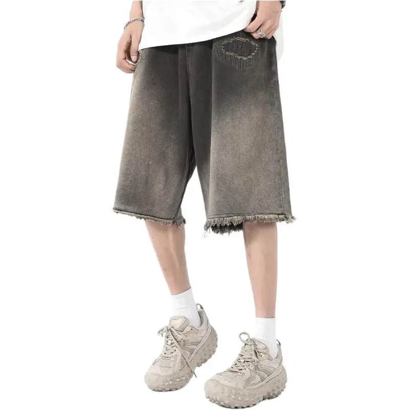 KVIV Denim Shorts Men Black -2