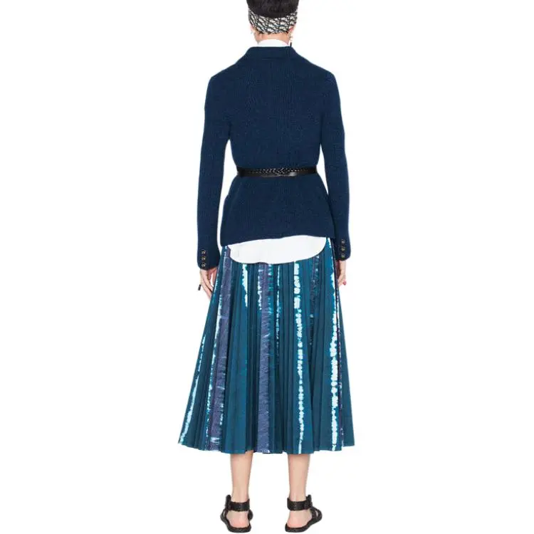 DIOR SS21 Denim Long Skirts Women's Blue-2