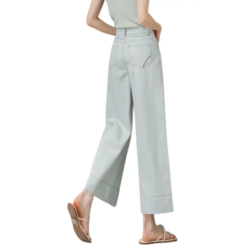 Weixi Jeans Women's Duck Cyan White-1