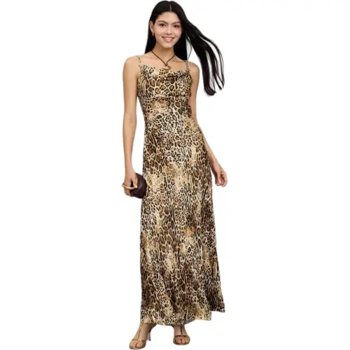Bebe SS25 Slip Dresses Women's Coffee Multicolor