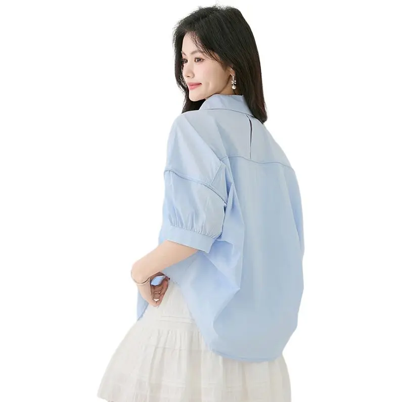 La Chapelle Shirts Women's Blue-2