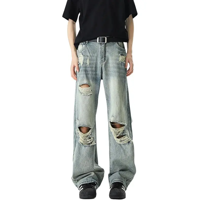 Fashion Versatile Jeans Unisex Blue Shades-3