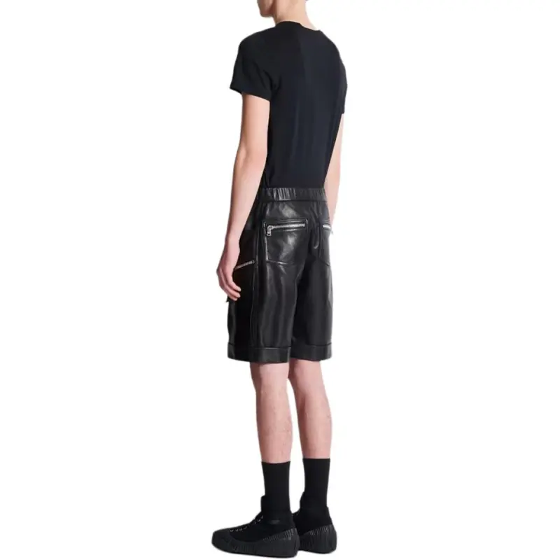 BALMAIN Leather Cargo Shorts-5